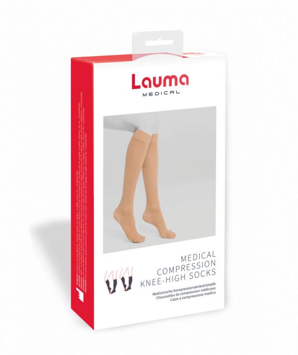 Medicīniskās kompresijas pusgarās zeķes ar kokvilnu bez pikstu daļas (modelis AD 209) - Image 2